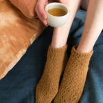 Socquettes en laine mérinos tricotées main