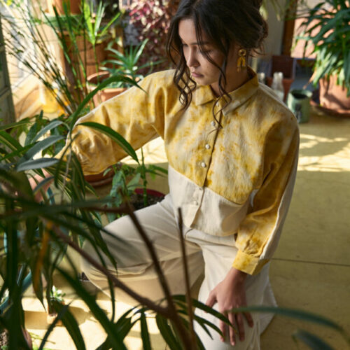 Chemise HINDI – impression végétale